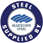 Supplied by Bluescope Steel logo