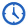 Time on clock icon